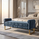 65" Ottoman Bench - Chenille Upholstered for Bedroom