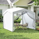 Pop up Canopy Tent wiht 4 Sidewalls Mesh Netting Wheeled Bag-White by LJGDeals