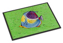 Tropical Fish on Green Doormat Indoor Outdoor 24H X 36W Front Door Mat Rugs for Entryway, Non Slip Washable Low Pile,