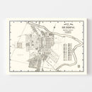 Vintage Map of Redding, California 1920