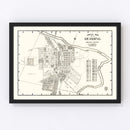 Vintage Map of Redding, California 1920