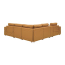 Upholstered Large Arms Sectional With Recliner Seats