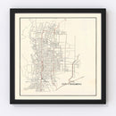 Vintage Map of Pasadena, California 1922