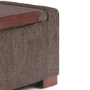 Bretton - Lift Top Storage Ottoman - Deep Umber Brown