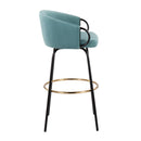 Claire - Contemporary / Glam Barstool With Footrest (Set of 2) by HouseOfZazla