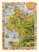 Vintage Monterey Peninsula Map 1926