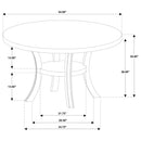 Tyler - Round Dining Table With Shelf Round Table - White by HouseOfZazla
