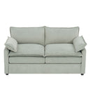 Modern Loveseat Sofa, Upholstered Couch With Side Storage Pockets