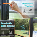 10x14FT All Season Sunroom with Detachable Windows and Sliding Doors by HouseOfZazla