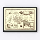Vintage Map of Santa Barbara, California 1930