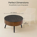 Round Coffee Table With Storage Function For Living Rooms by HouseOfZazla