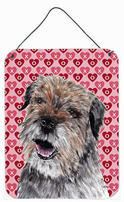 Border Terrier Valentine's Love Aluminium Metal Wall or Door Hanging Prints