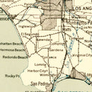 Vintage Map of Pasadena, California 1935