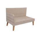 Walker Edison | Wicker Weather Proof 3 Piece Patio Sectional Chat Set