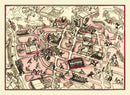Vintage Map of Hollywood, California 1937