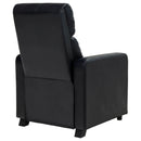 Push Back Recliner - Black by HouseOfZazla