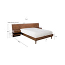Queen Size Bed With Attached Nightstands And Hidden Storage - Pecan by Unique Piece Furniture