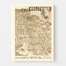 Vintage Map of Hollywood, California 1940