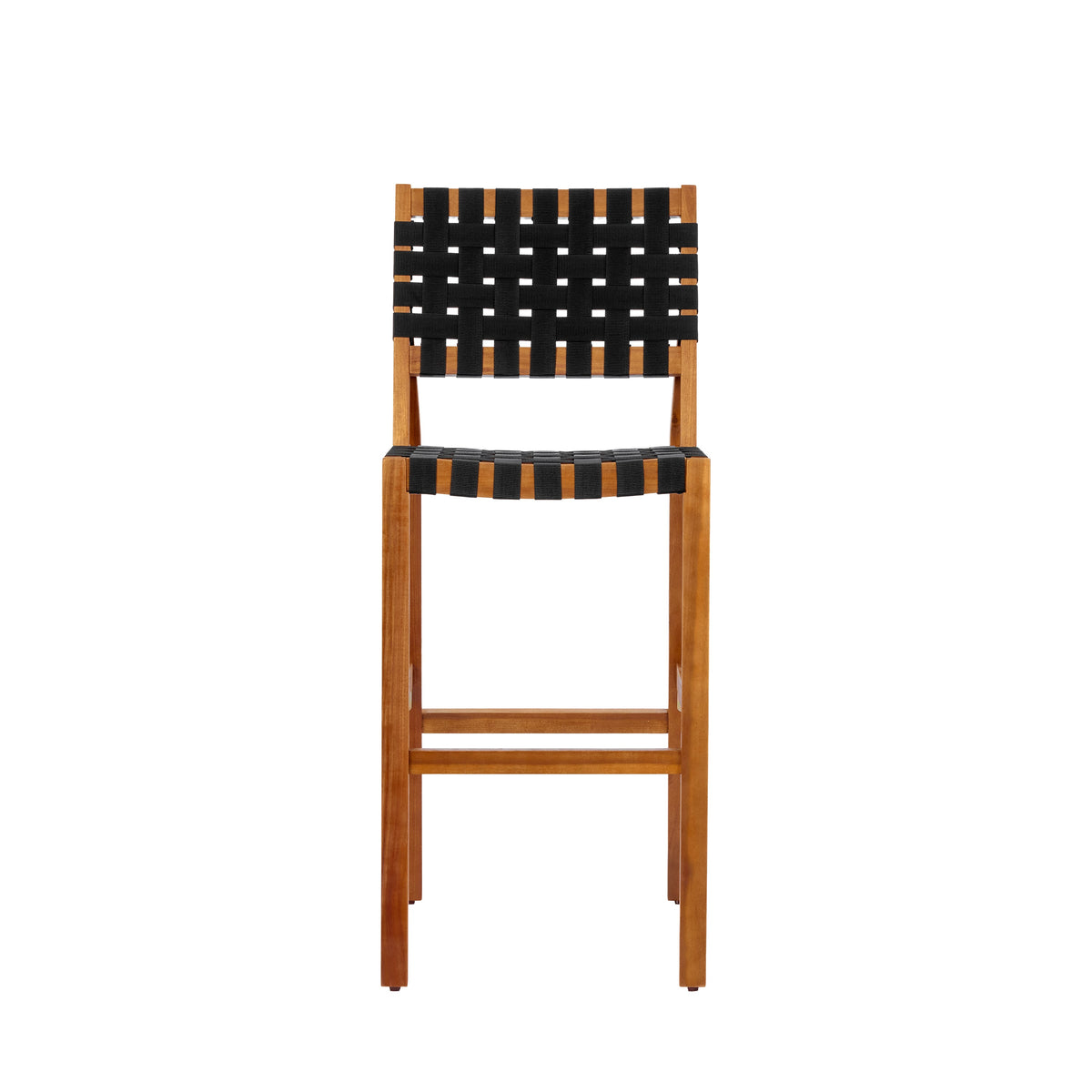 30.5 Inch Seat Height Outdoor Acacia Solid Wood Patio Side Chair, photo 8 of 10