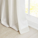 Twist Tab Lined Window Curtain Panel White 50x84