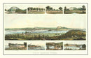 Vintage Map of New Haven, Connecticut 1862