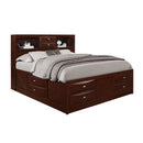 Lucille - 5 Piece Bedroom Set With Storage Drawers And Bookcase Headboard by HouseOfZazla