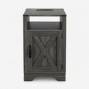 Farmhouse Nightstand, Charging Station & Storage by HouseOfZazla
