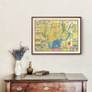Vintage Map of New Haven, Connecticut 1928