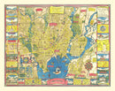 Vintage Map of New Haven, Connecticut 1928