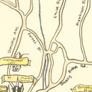 Vintage Map of New Canaan, Connecticut 1930