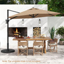 9 FT Cantilever Patio Umbrella with Vented Top and Sun-Protective Canopy