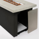 Outdoor 60-Inch Rectangular Dark Grey Concrete Fire Pit Table