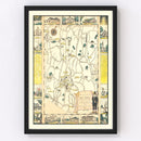 Vintage Map of New Canaan, Connecticut 1930
