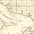 Vintage Map of Panama City, Florida 1887