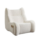 Bean Bag Chair For Adults, Lazy Floor Sofa Couch Memory Foam Bean Bag Sofas Chenille Fabric Reading Chair Comfortable Corner Lounge Sofa For Living Room - White by HouseOfZazla