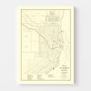 Vintage Map of Miami, Florida 1905