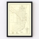 Vintage Map of Miami, Florida 1905