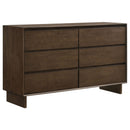 Hemlock - 6 Drawer Dresser Cabinet - Brown by HouseOfZazla
