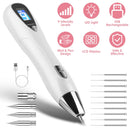 Skin Tag Remover Skin Tag Repair Kit Tattoo Freckle Wart Mole Remover Pen with 9 Intensity Levels 10 Fine Needles 3 Coarse Needles