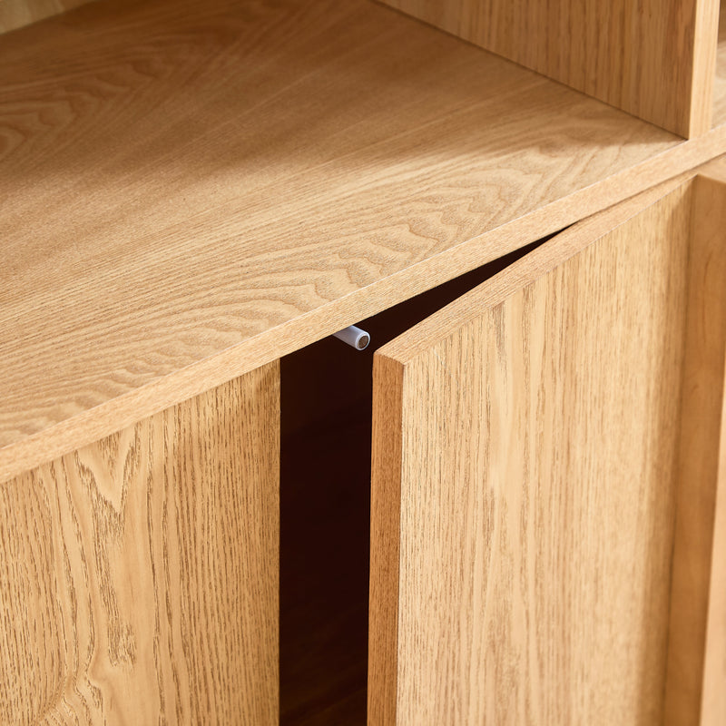 Farmhouse Fluted Sideboard Buffet Cabinet with Storage, photo 8 of 10