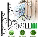 2Pcs Iron Plant Hanging Bracket Plant Hanger Wall Hooks For Bird Feeder Lanterns Wind Chimes