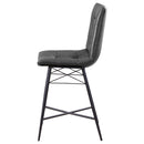 Aiken Upholstered Tufted Counter Chair Charcoal (Set of 2)