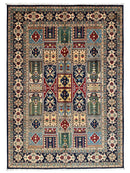 Hand-Knotted Afghani Bakhtiari Garden Rug | 6'9" x 9'10" Wool Area Rug