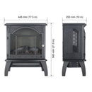 3D Flame Electric Infrared Quartz Fireplace Stove With Remote Control by Unique Piece Furniture