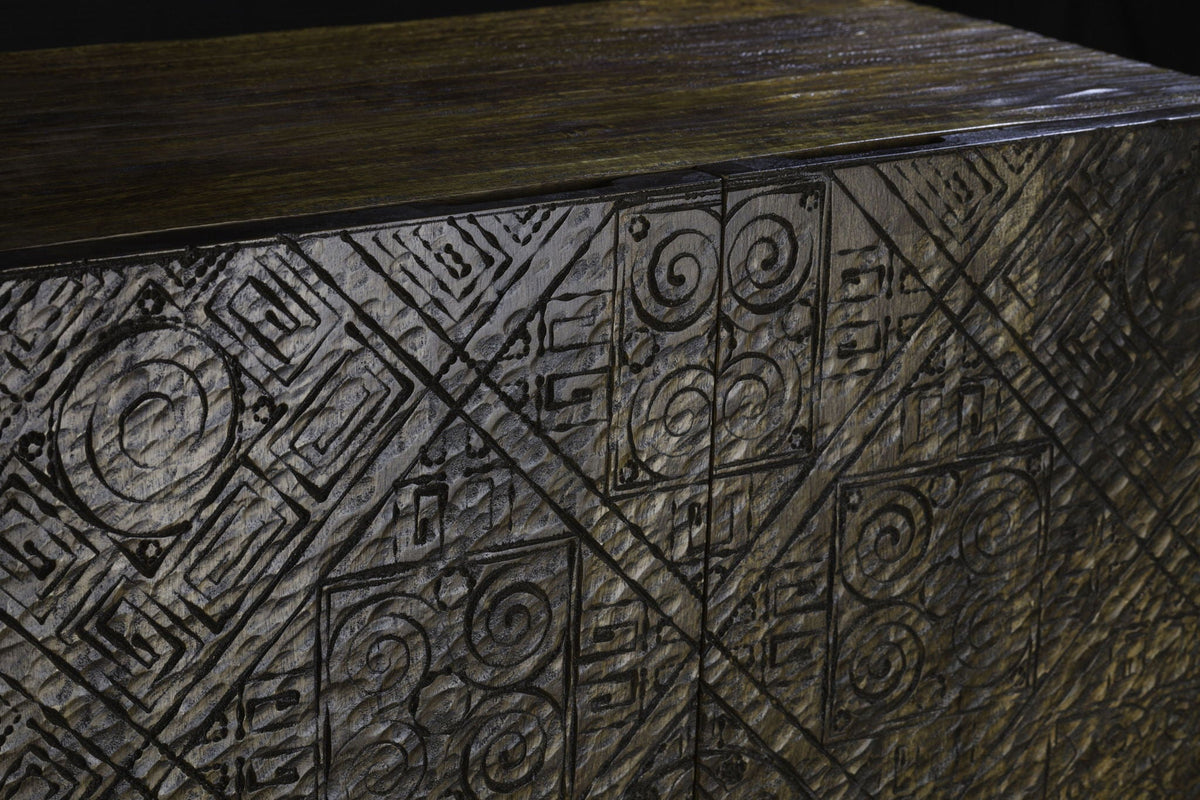 Calvary - Console Table - Gray Stone & Walnut, photo 3 of 5