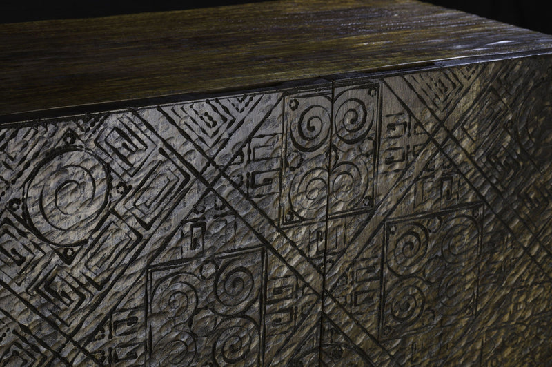 Calvary - Console Table - Gray Stone & Walnut, photo 3 of 5
