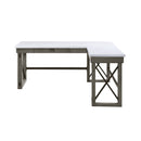 Talmar Marble Top Weathered Writing Desk With Lift Top