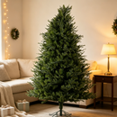 7 Ft Realistic PE/PVC Hybrid Christmas Tree with Fresh Pine Scent