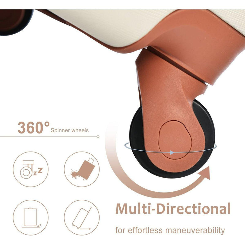 Hardshell Luggage Sets 3 Pcs Spinner Suitcase with TSA Lock Lightweight 20"24"28"