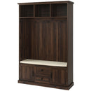 Hall Tree With 3 Hooks, Coat Hanger, Entryway Bench, Storage Bench, 3 In 1 Design